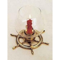 timone porta candela con vetro